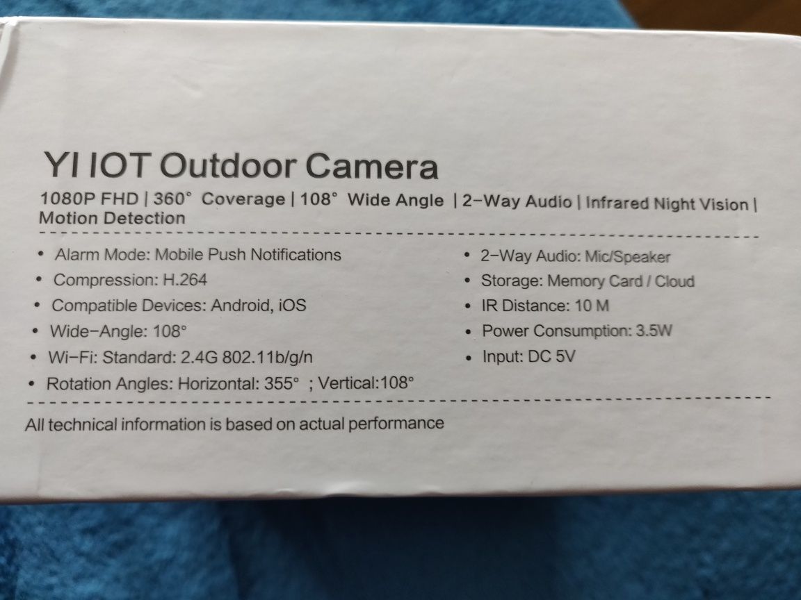 WiFi Yi iot camera FullHD card or cloud option