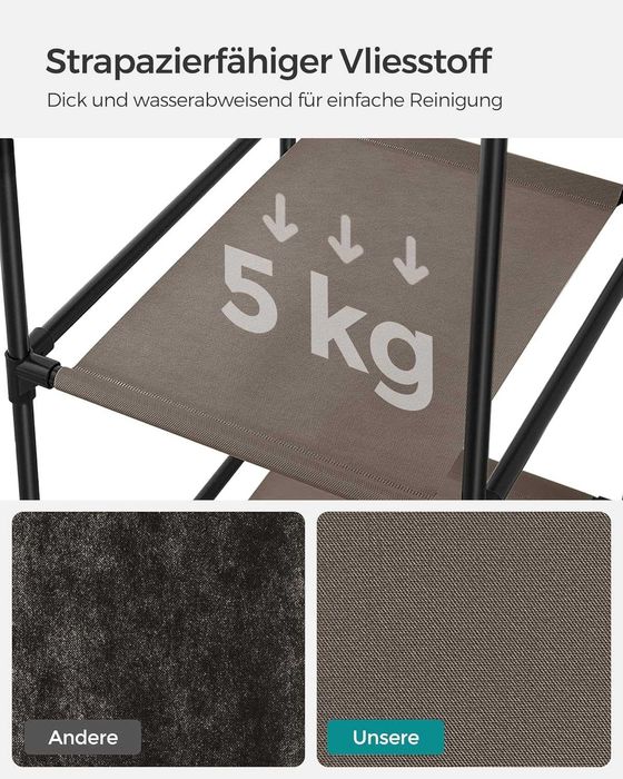 Dulap textil portabil Songmics, 150x45x175 cm, maro