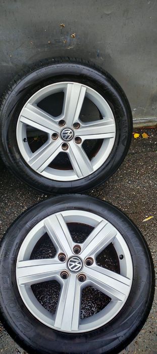 Jante R16 Vw 5x112 cu anvelope vara noi 205/55 R16 schimb cu R18