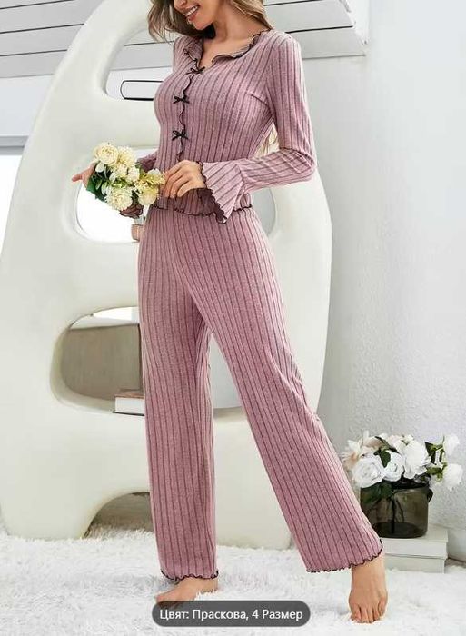 Луксозна, мека, лека дамска пижама, памук Нова 2-3ХЛ PLUS SIZE.