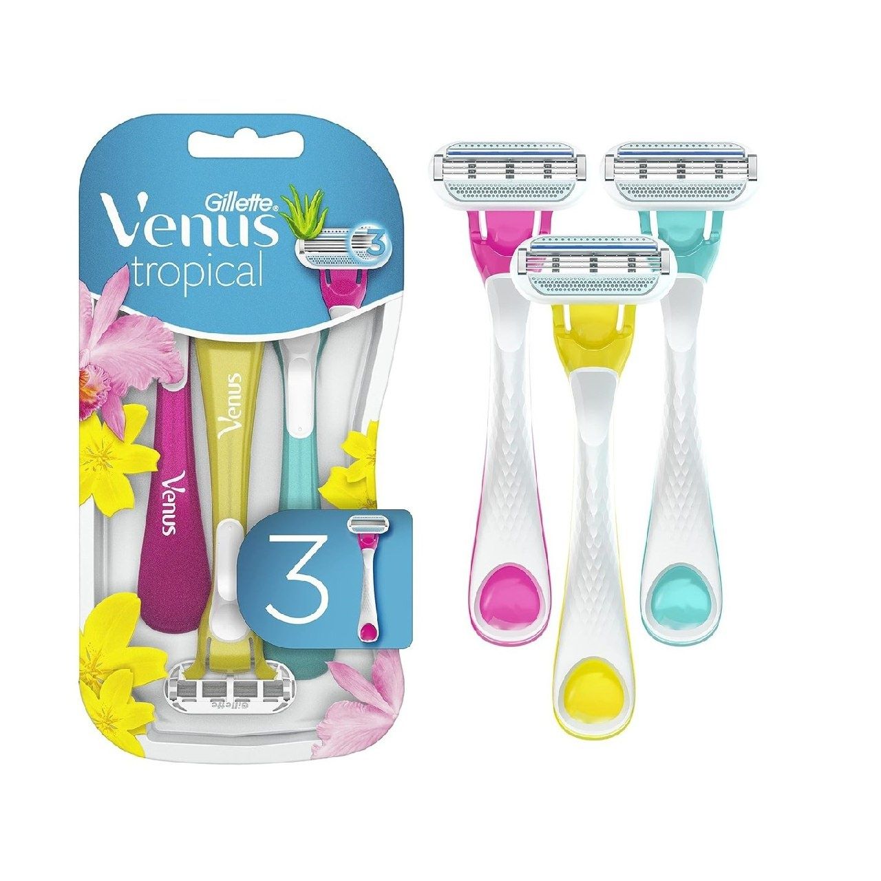 Одноразовые женские бритвы Gillette Venus Tropical, количество 3+1, со