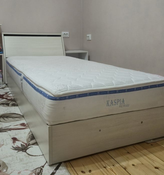 Единично легло с матрак и ракла