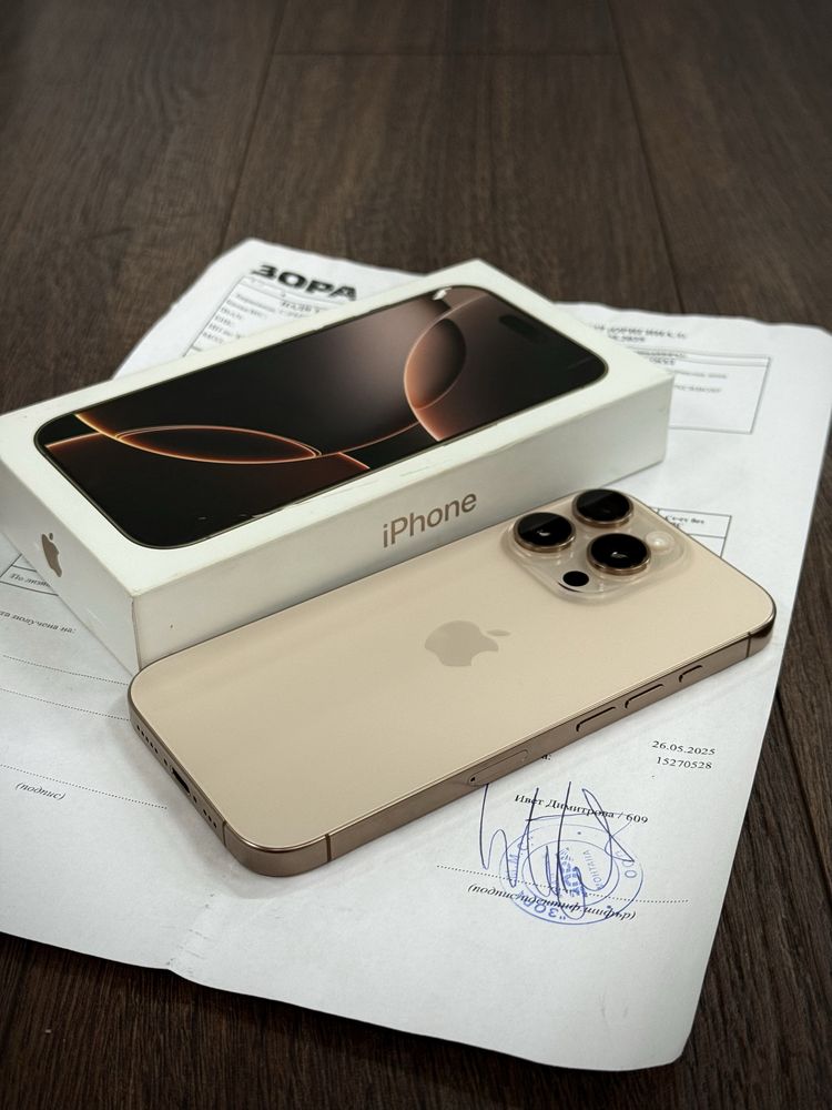 Гаранция* Iphone 16 pro desert titanium / пълен комплект*