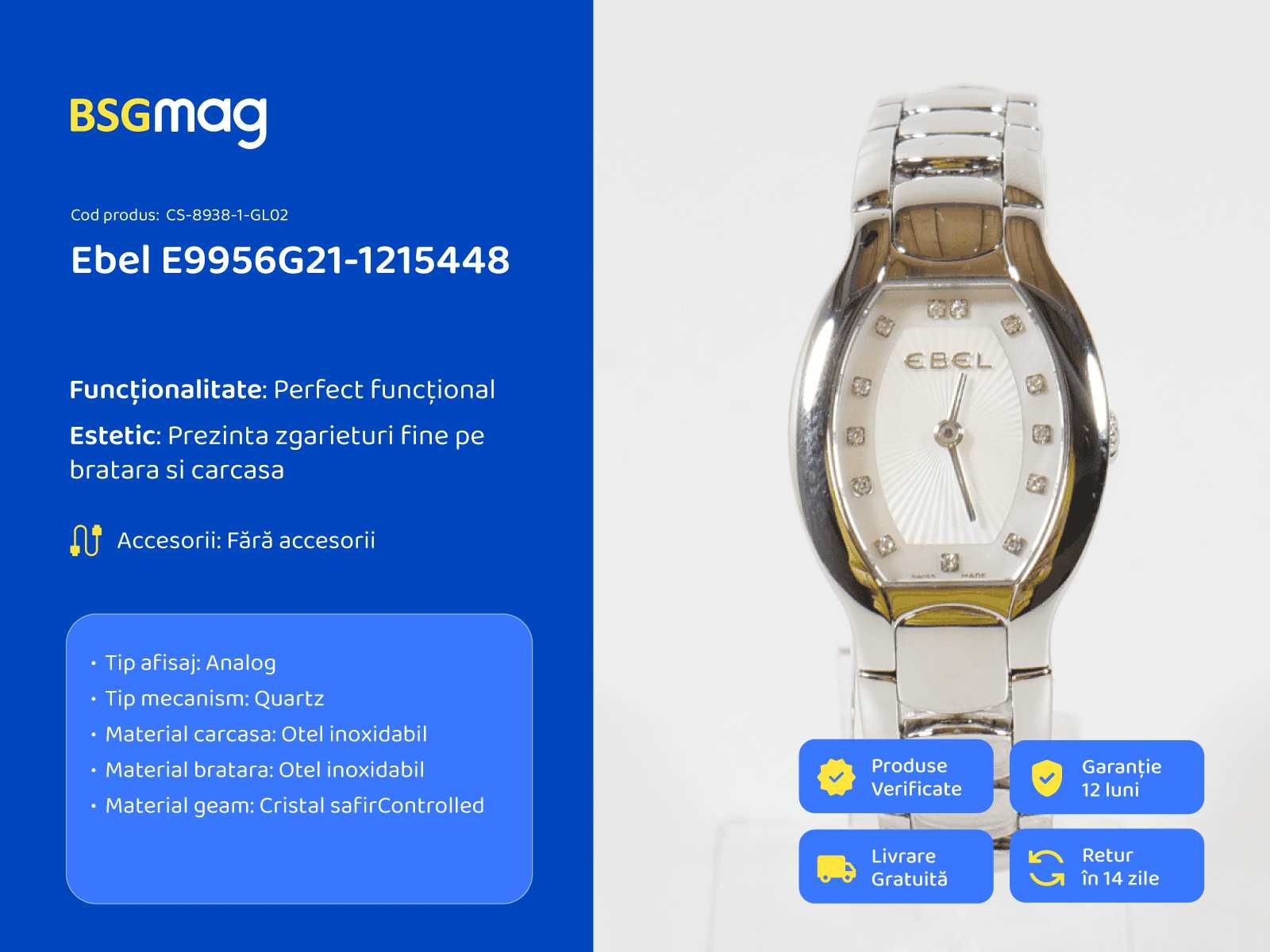 Ceas Ebel E9956G21-1215448 - BSGmag