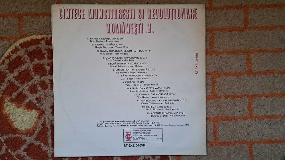 Nicolae Ceausescu disc vinil