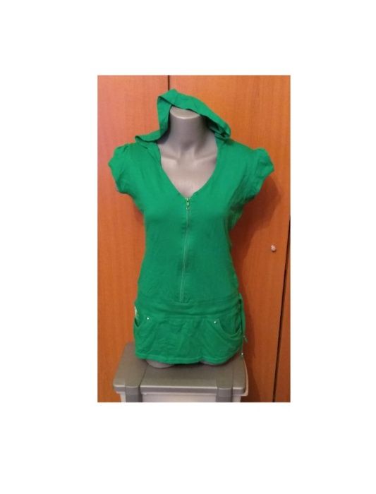 Tunica/ Bluza verde cu gluga , Jane Norman UK, dama