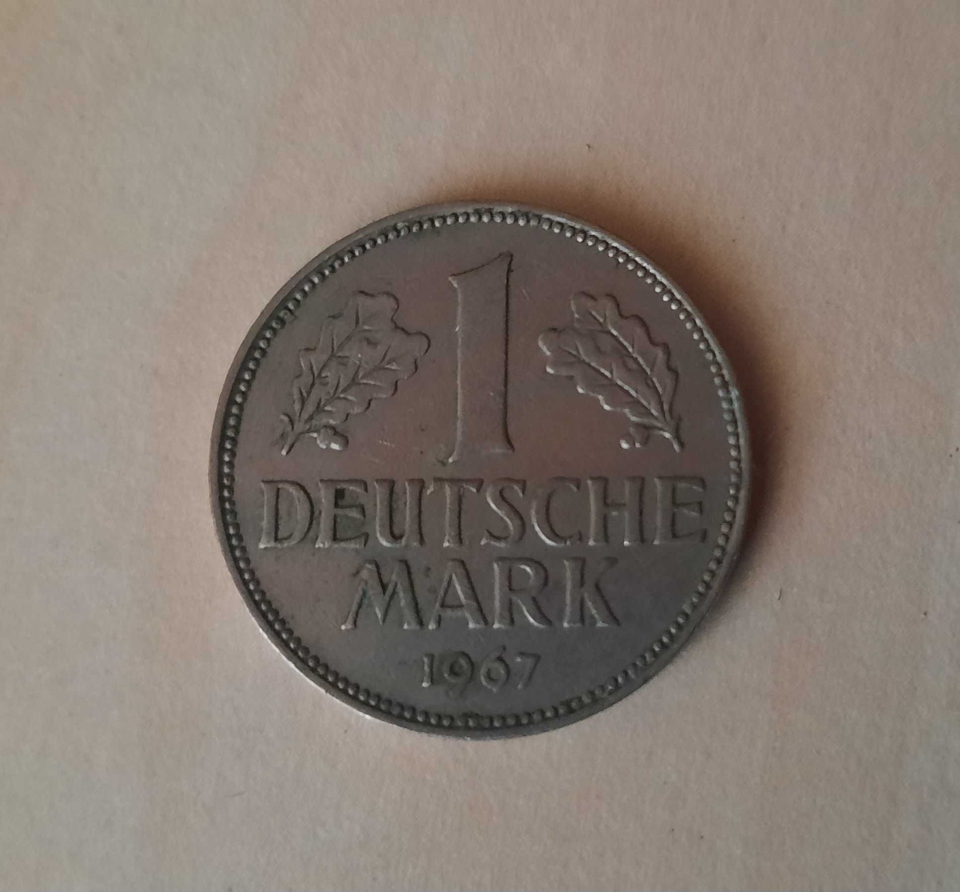Moneda 1 Deutsche Mark din anul 1967