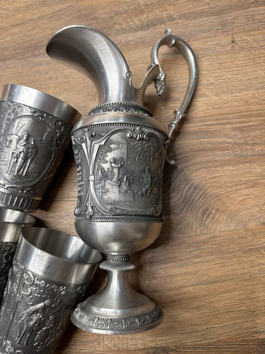 Vand carafe pocal pahar zinc (arta, decor, vin, zinc, vintage)
