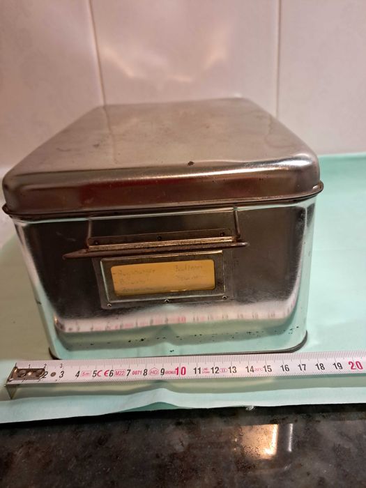 cutii vintage ,inox,27cmx16cmx12cm