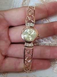 Часы Чайка с бриллиантами,585 пробы СССР со звездой