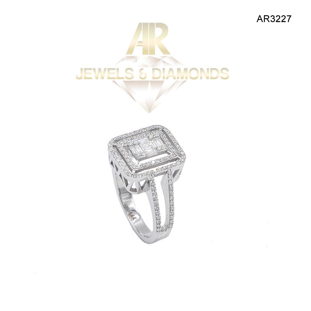 Inel Aur Alb cu Diamante model nou deosebit ARJEWELS(AR3229)