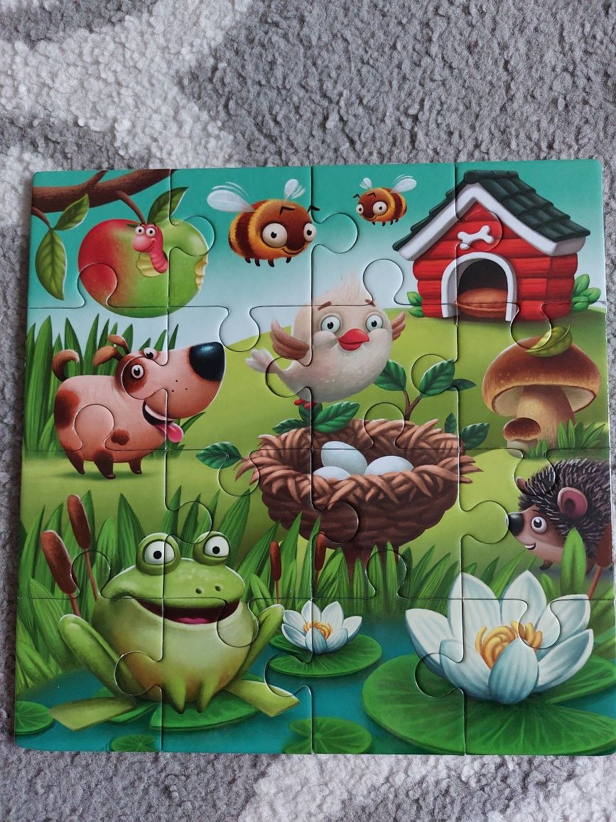 Puzzlika Animale preferate 3 în 1 - puzzle 3 poze 50 piese 3+