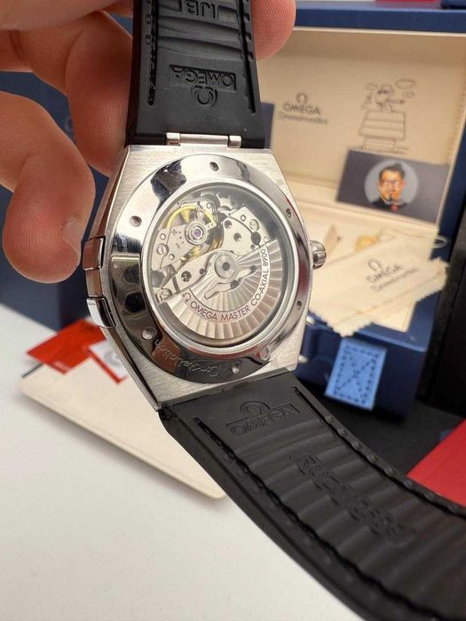 omega constellation co-axial blue/black