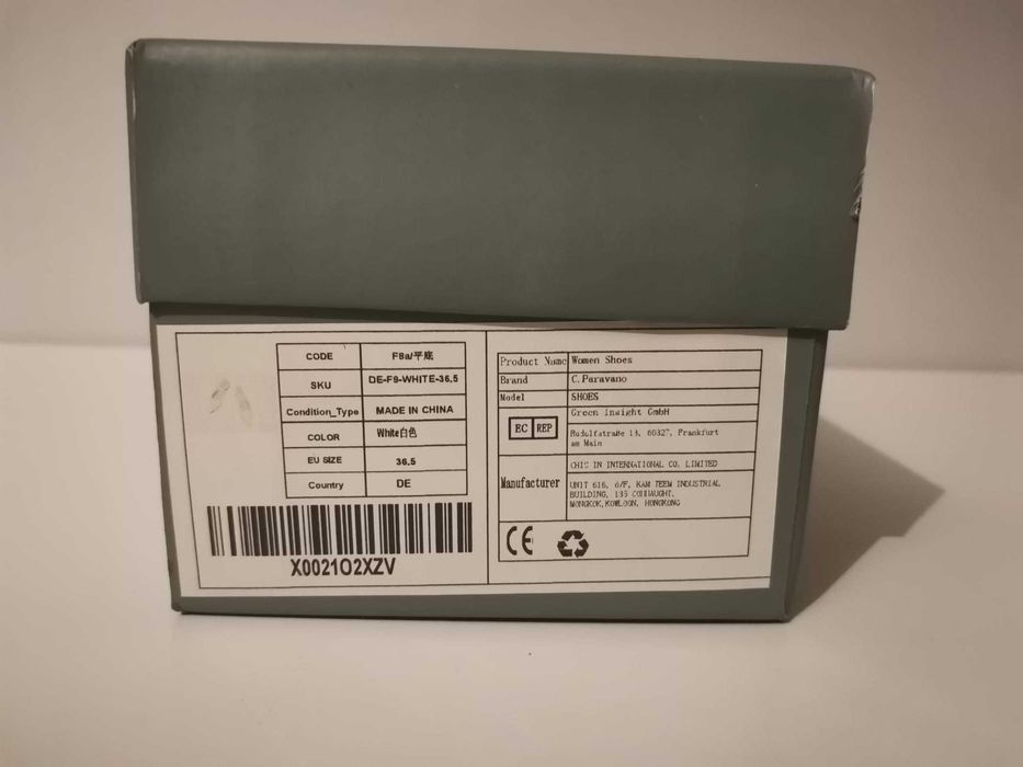 Balerini dama C. Paravano albi, marimile 36.5 si 38.5, noi