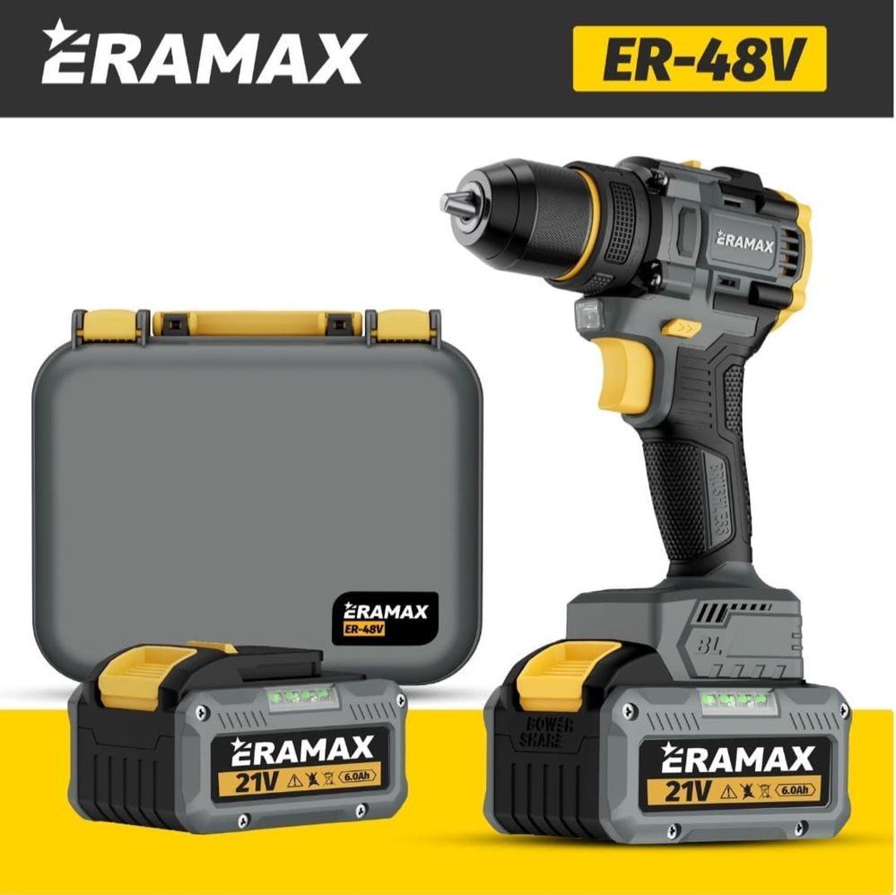 Качественный Шуруповёрт ERAMAX, ЕРМАКС, ледобур, гайковёрт, дрель