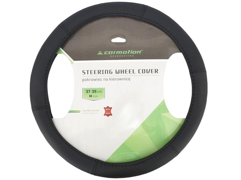 калъф за волан, м 37-39 см, 6 секции естествена кожа, черен 58216 ...