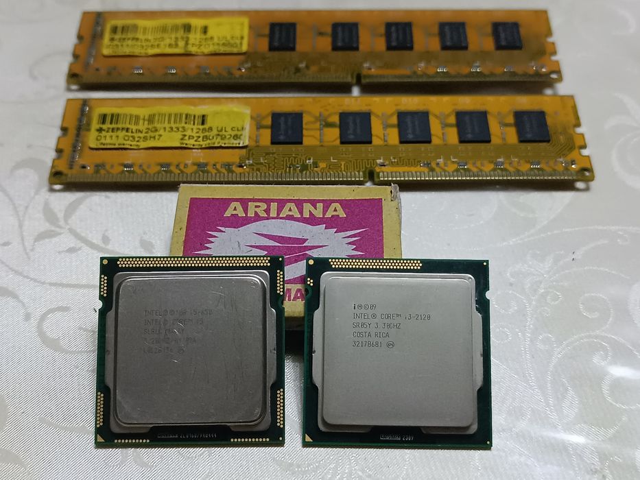 Продаю комплектуюши ай 3  ай 5 и озу по 2гб