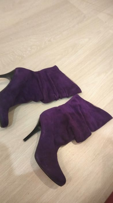 Сапоги замшевые стильные