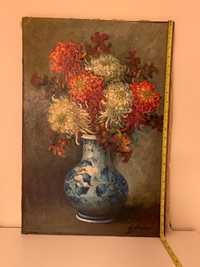 Tablou Victor Stupariu, ulei pe panza, model flori