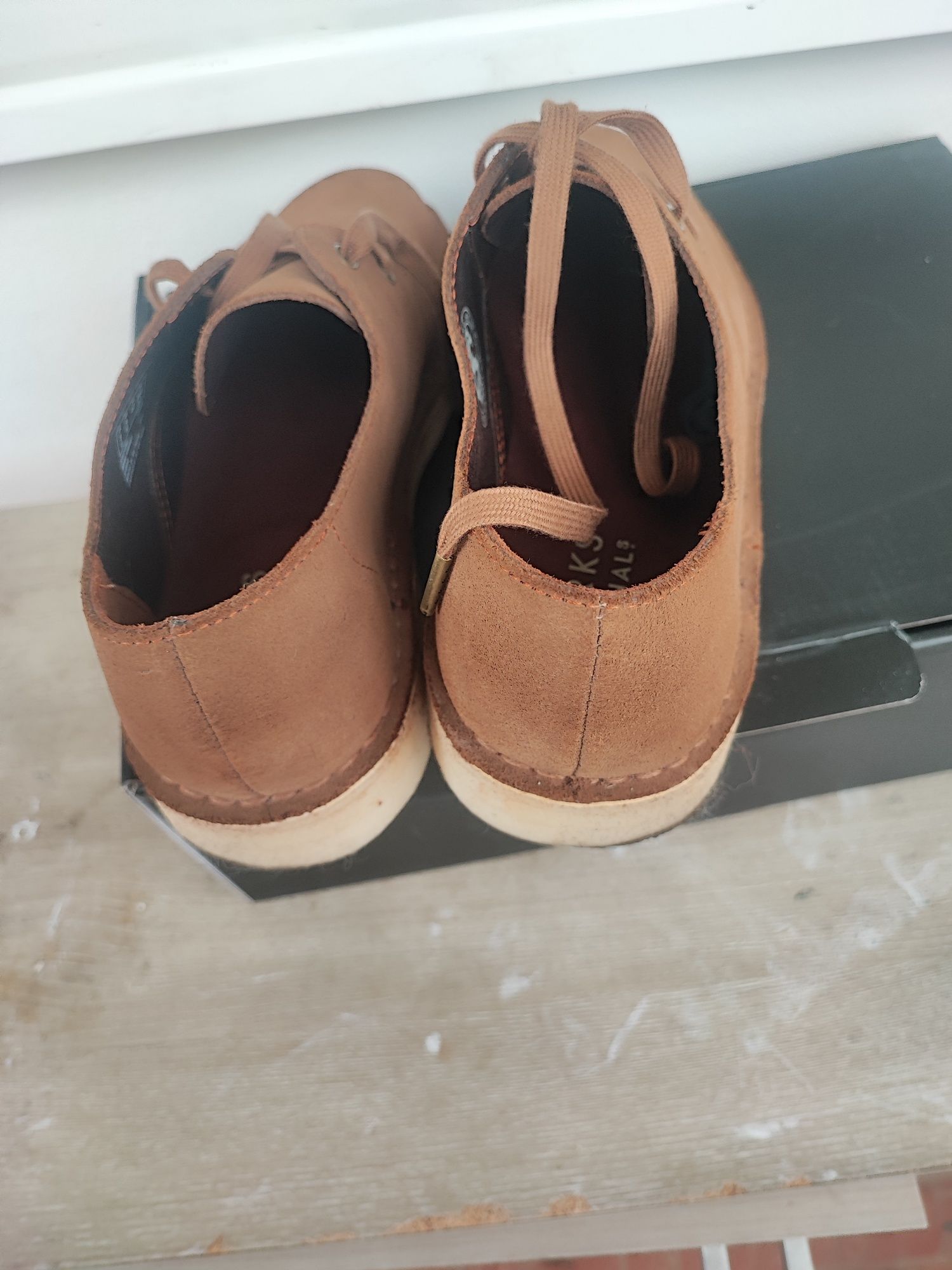 Pantofi casual Clarks, piele naturala, 42, maro,  noi, nepurtati