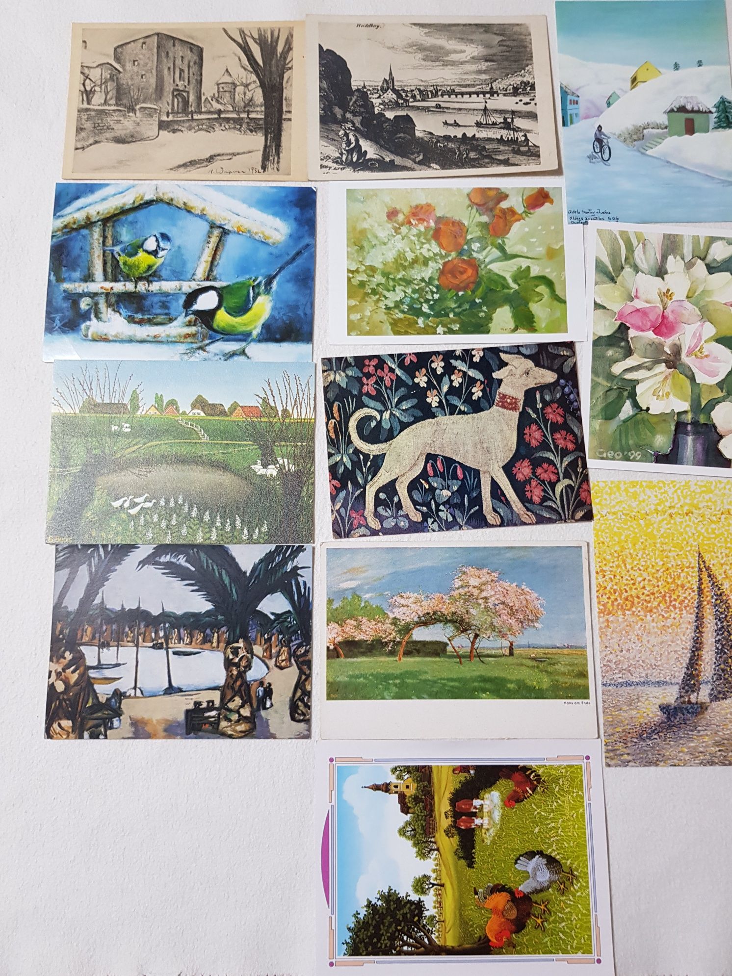 Lot 20 carti postale vechi, de colectie,  Germania, picturi tablouri