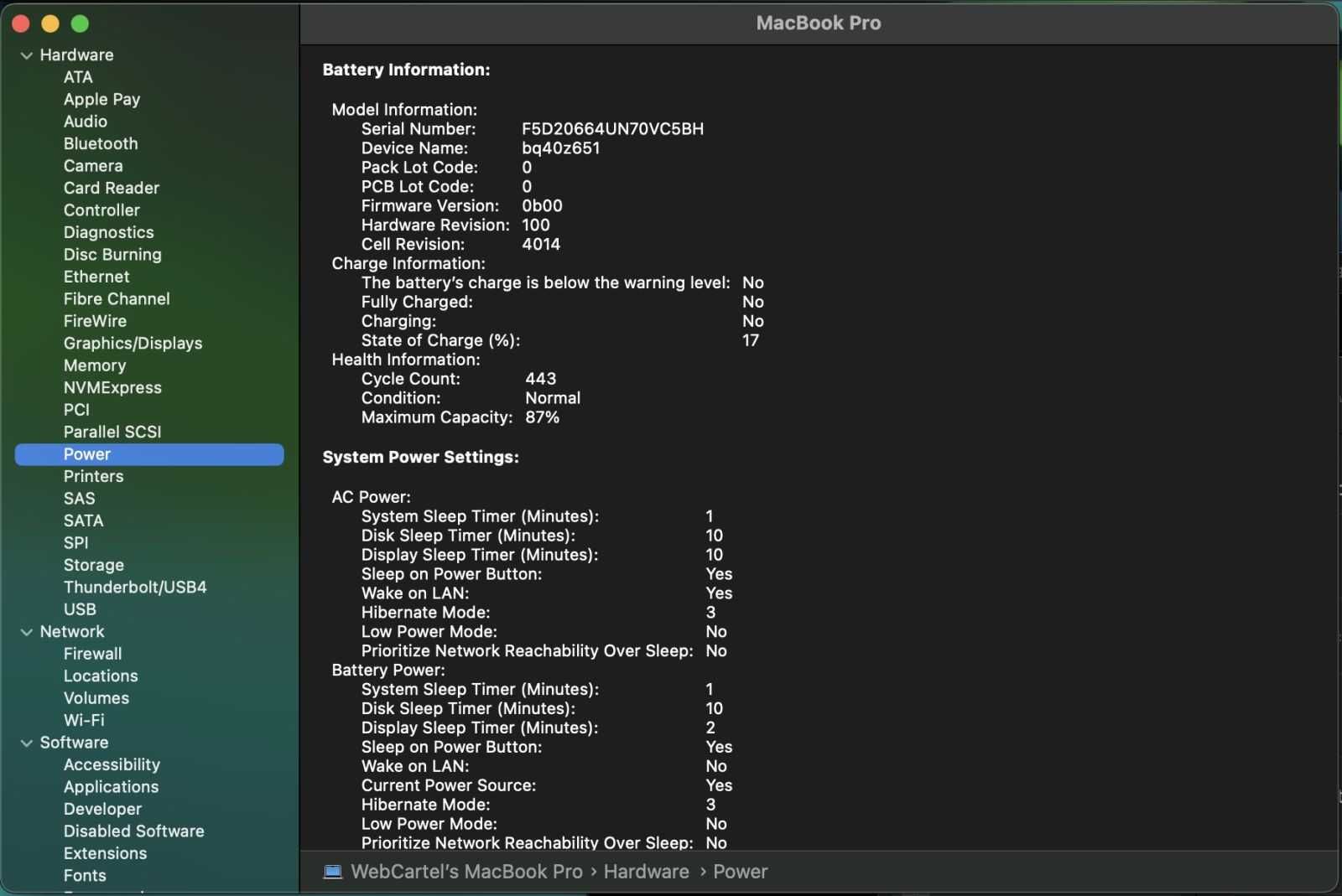 MacBook Pro 16" (2021) M1 Pro 512 GB