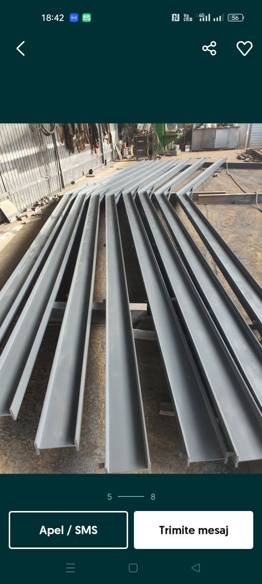 Vând hala metalica 8x15x3 cu montaj