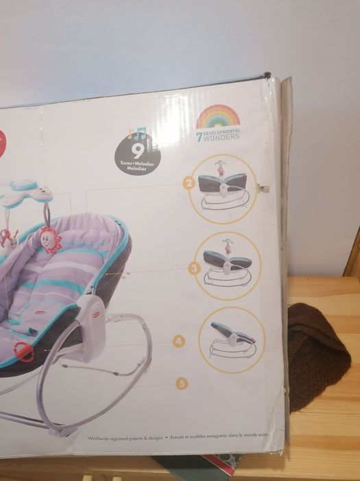 Музикален шезлонг, люлка TinyLove Rocker-Napper 3 in 1,нов