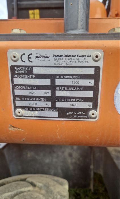 Excavator pe roti Doosan DX 140 W impecabil 2800 ore