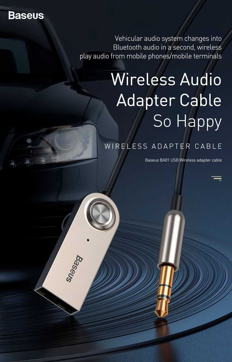 Проигрыватель Bluetooth AUX Baseus Audio Adapter BA01