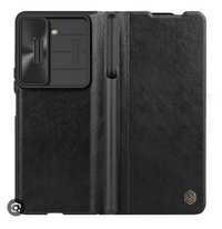 Husa Z FOLD 4 FOLD 5 Husa Flip Case Qin Pro Leather Neagra