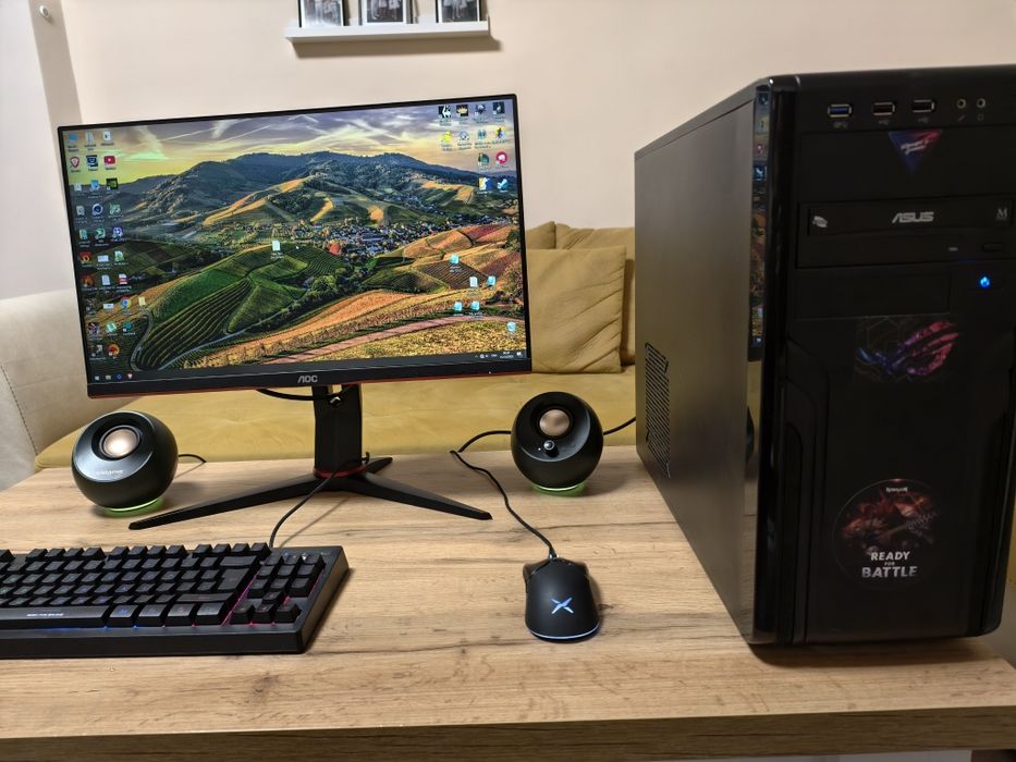 Гейминг конфигурация, i7, RTX 2080 super компютър, Монитор и периферия