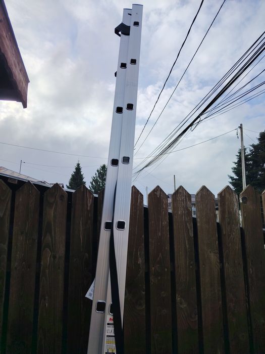 Scară din aluminiu 2 tronsoane 10 trepte