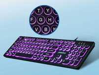 Tastatură cu fir USB cu iluminare din spate