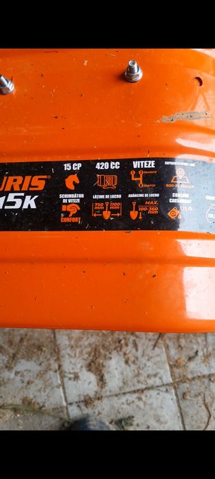 motocultor, cositoare cu lama și moară