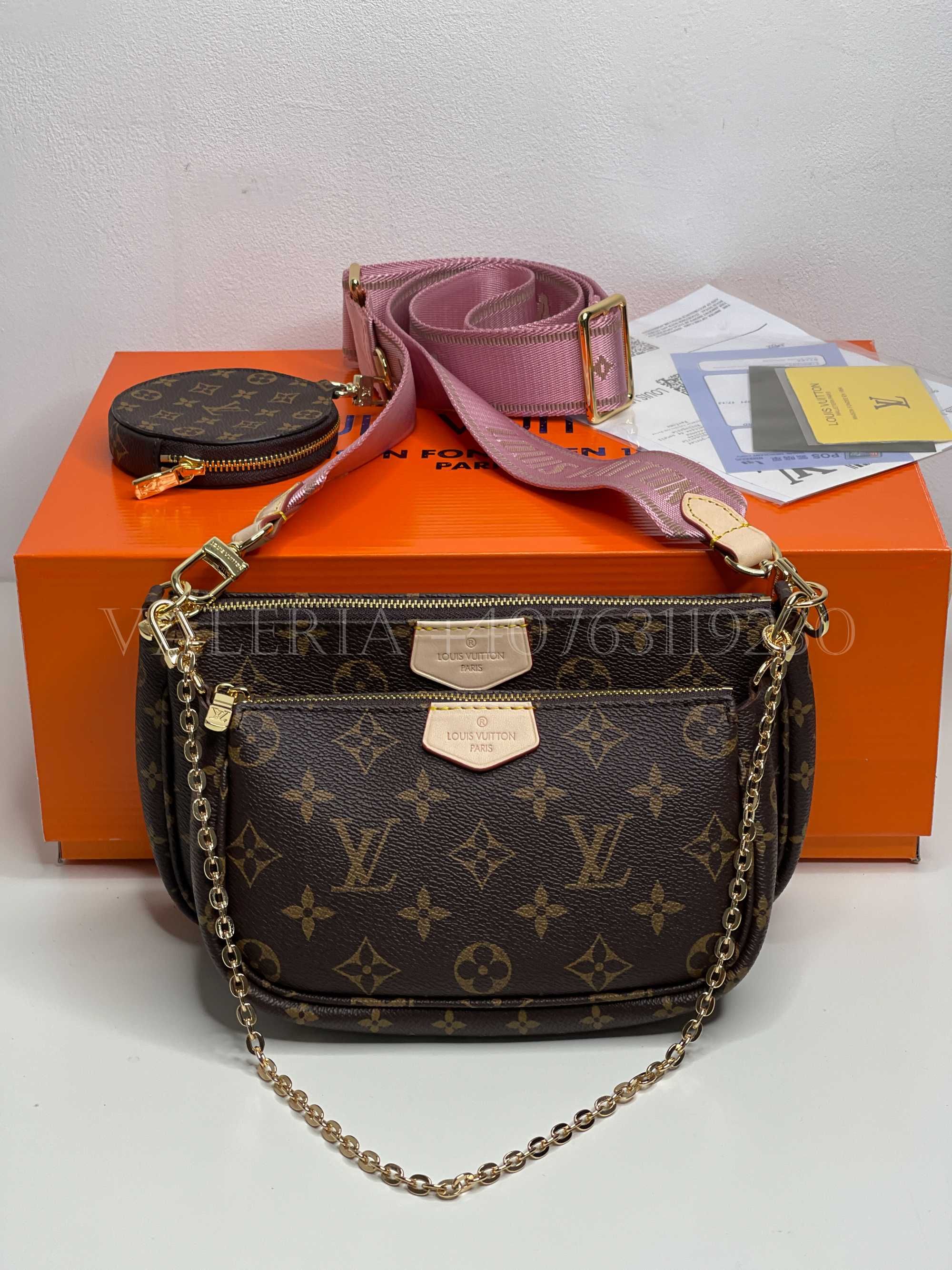 Geanta Louis Vuitton LV Multi Pochette Roz