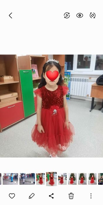 На прокат красное платье