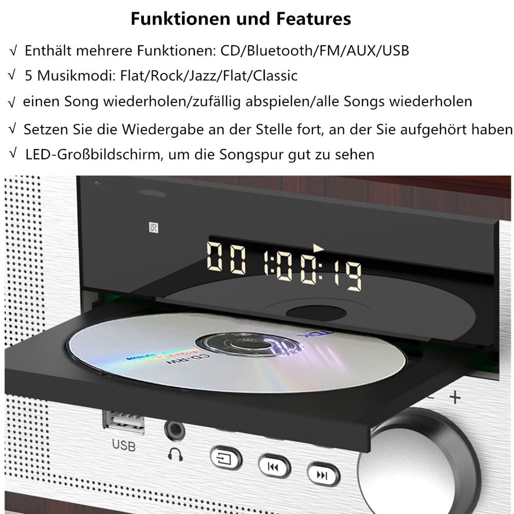 Винтидж домашна Hi-Fi Стерео система HANLIM HL-816 40W Bluetooth/CD/FM