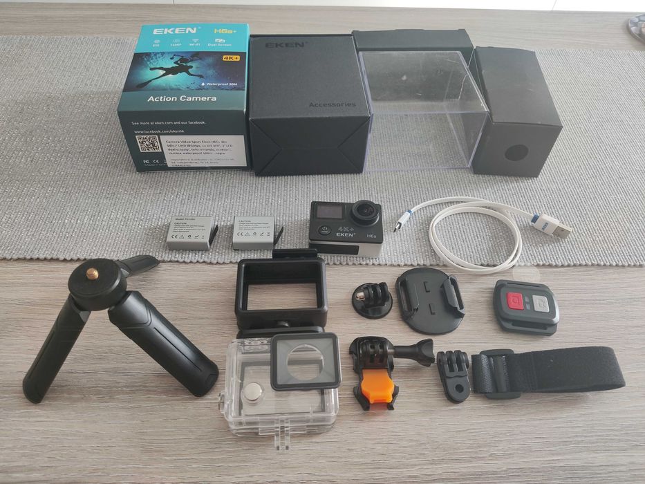 Camera Video Sport Eken H6S+ 4k+ 14MP UHD, baterie suplimentara + 16GB