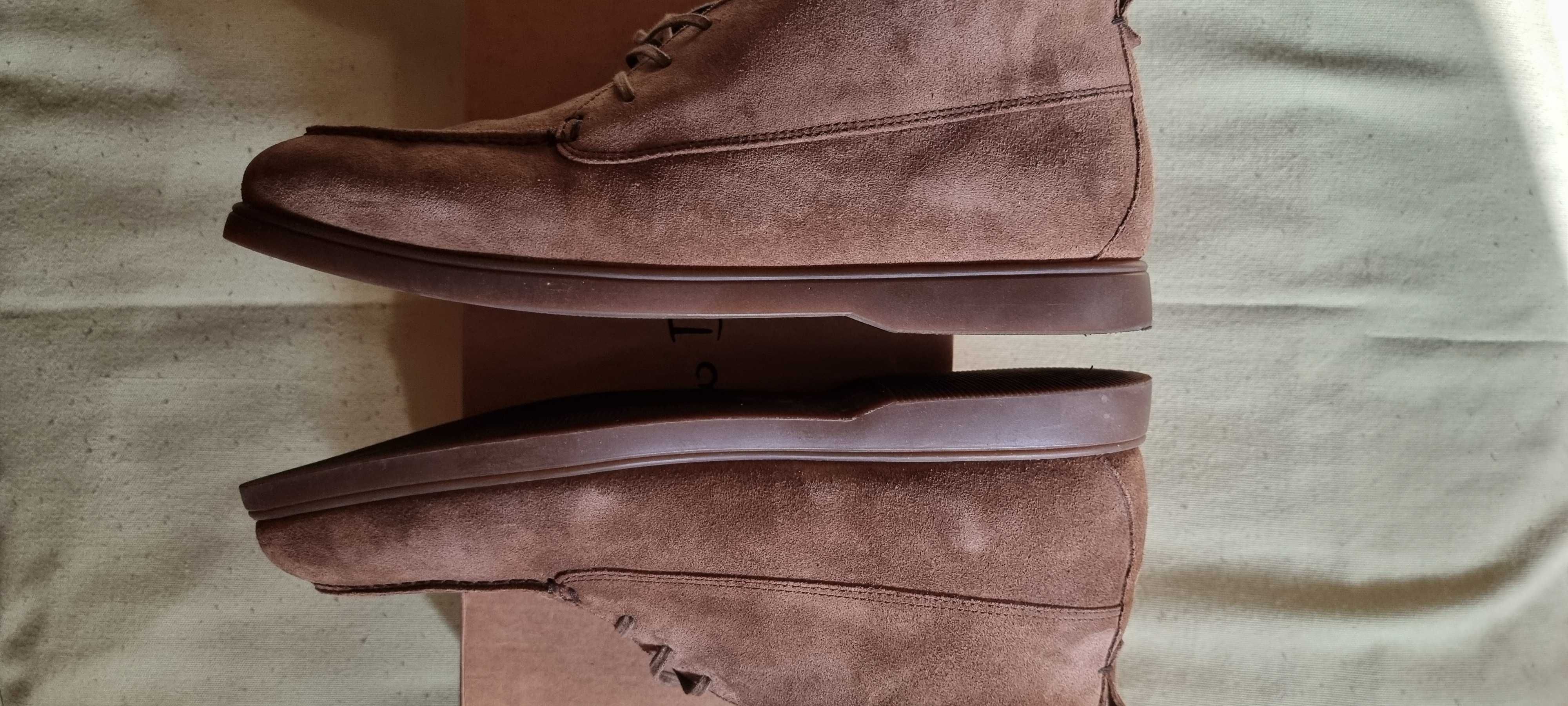 Мъжки кожени боти обувки Massimo Dutti 42