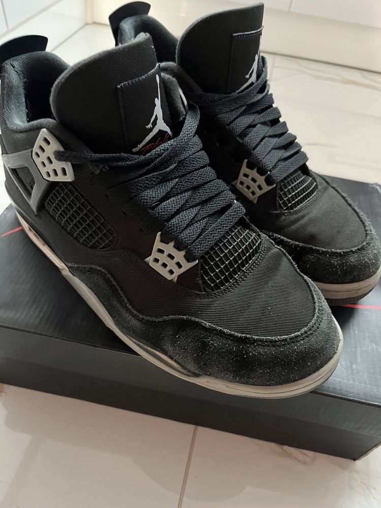 Jordan 4 Black Canvas