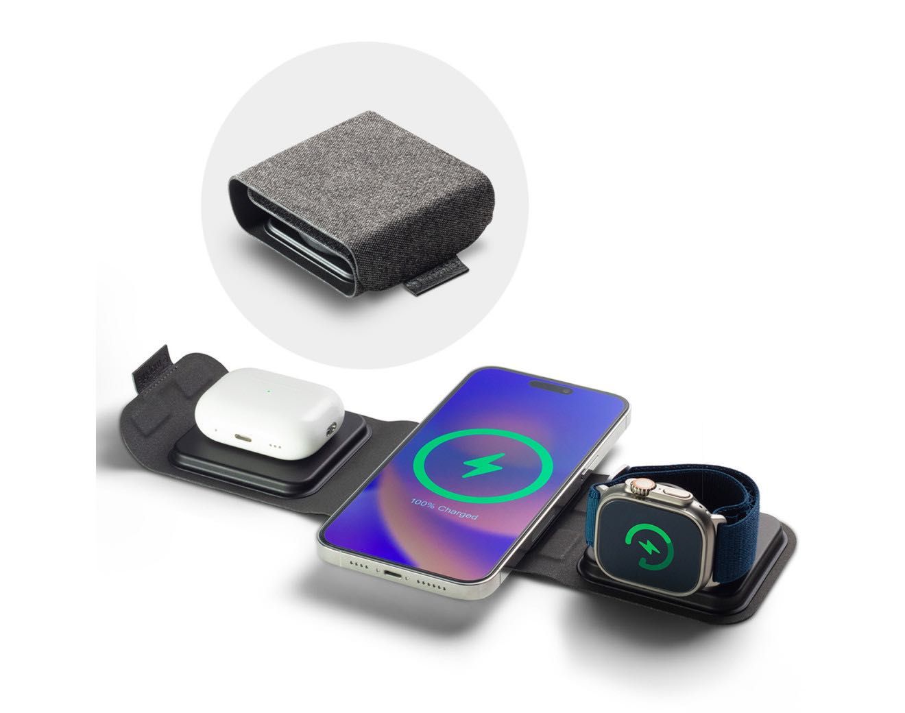 Зарядно устройство 3-in-1 travel charger with MagSafe