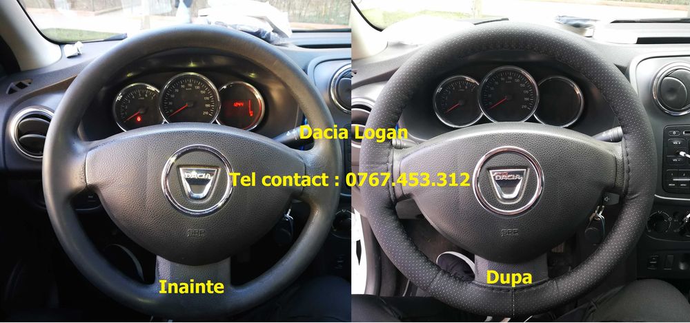 Husa volan (ofer montaj) din piele ecologica piele ac ata, protectie