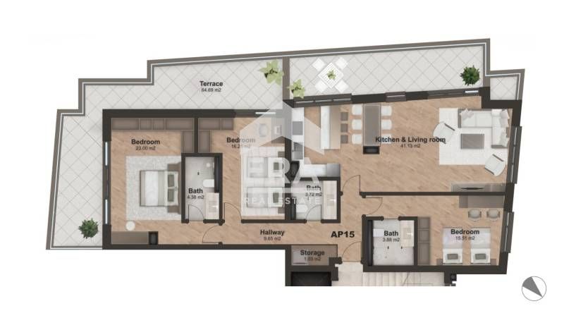 Пентхаус с гледка към планина Витоша, район Лозенец