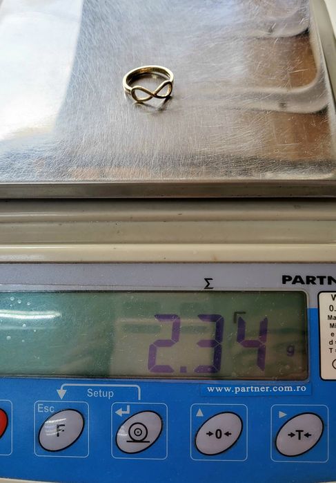 Inel din aur 14K model Infinit – mărimea 53, gramaj 2,34 gr