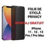 Folie de Sticla Anti-Spy iPhone X XR XS MAX 11 12 13 14 15 15 Pro max