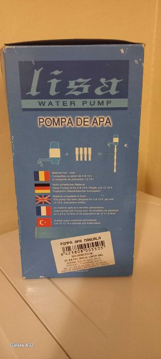Pompa manuala apa "Lisa" si "Aqua"