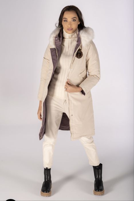 Пухено зимно яке двулицево