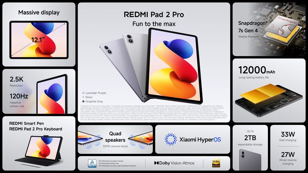 Xiaomi Redmi Pad 2 Pro + Keyboard Original