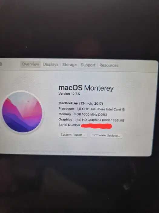 Apple MacBook Air 13" 2017 1.8GHz i5 8GB RAM 128Gb SSD TOP